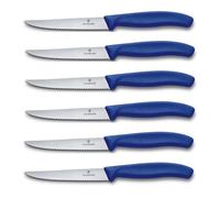 6 tables pointues Victorinox avec scie sciée BLEUE fabriquées en Suisse