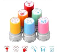 6 Tampons Enseignants Français - Auto-Encreurs Mignons, avec Boîte, Cadeau pour Professeurs d'École, Encourager et Motiver les Élèves