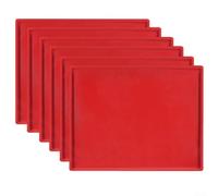 6 Tapis Déshydrateur Silicone Antiadhésif pour Cosori - pour feuilles Cuisson Four Résistant Chaud Froid - Bords Surélevés pour Fruits - 31x26cm Orange(Red)