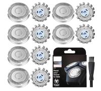 6 Têtes de rasoir de rechange SH71/52 compatibles avec Philips séries 5000/7000, lame rasoir pour Square S55XX S5830 S6600 S6800, avec brosse de nettoyage, scatola di imballaggio