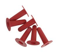 6 tétines d’alimentation en silicone rouge pour veaux et agneaux | Modèle allongé avec trou testé, usage en nourrissage artificiel, forme ergonomique imitant le mamelon, limite les pertes