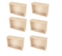 6 tirelires cadres en bois à customiser 12 x 17 cm