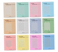 6 trous Budget System Recharge, 48pcs A6 Savings Challenge Budget Planner, 2 sur 1 Économie d'argent avec défi, enveloppes en espèces à glissière, liant de rachat de trésorerie pour planificateur