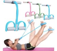 6 Tube Pedal Resistance Bands with Handle, Multifunction Pedal Resistance Band, Sit-Up Training Equipment, for Abdomen/Waist/Arm/Leg Stretching Exercise Resistance Bands (Pink)
