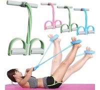 6 Tube Pedal Resistance Bands with Handle, Multifunction Pedal Resistance Band, Sit-Up Training Equipment, for Abdomen/Waist/Arm/Leg Stretching Exercise Resistance Bands (Green)
