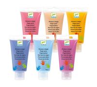 Djeco Peinture à doigts Sweet – Set de 6 tubes