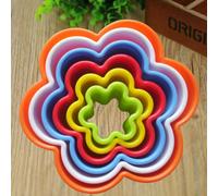 6 Unids/Set 6 Tamaño Cupcake Plástico Flor Forma Cookie Cortador Tarta Molde Galleta Pastel Fondant Diy Herramientas De Cocina