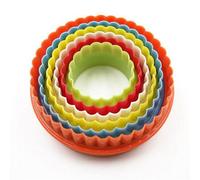 6 Unids/Set 6 Tamaño Cupcake Plástico Forma Redonda Cortador De Galletas Pastel Molde Galleta Pastel Fondant Diy Herramientas De Cocina