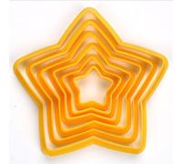 6 Unids/Set Árbol De Navidad Cookie Cutter Estrella Flor Corazón Fondant Pastel Molde Cortador De Galletas 3d Pastel Utensilios De Decoración Para Hornear Sello