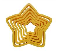 6 Unids/Set Pentagrama Galletas Cortador De Fondant Galletas Molde Estrella Diy Moldes Para Galletas De Navidad De Decoración De Herramienta