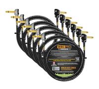 6 unités - 1,8 m - Pédale WBC-PRO - 22 AWG - Basse calotte (18pF/ft) - Qualité professionnelle - À base de graphite - Pédale à double blindage, effets, patch, câble d'instrument avec connecteurs