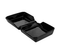 6 unités - Boîte à hamburger 26 x 13,7 x 3,4 cm noir porcelaine