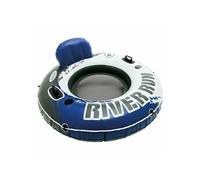 6 Unités de fauteuil de piscine gonflable Intex River Run en Bleu et Blanc 135 x 13,5 cm