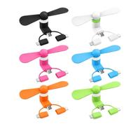 6 Ventilateur Telephone, Mini Ventilateur USB C 3 en 1, 19 g, Smartphone | entilateur smartphone, ventilateur USB C, mini format 19 g, ports Type-C, Micro USB et Lightning, idéal en voyage