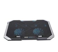 6 Ventilateurs Refroidisseur pour Ordinateur Portable Réglables Noir | Écran LED, Ports USB Doubles, Lumière Rgb à 6 Effets, pour PC Jusqu'à 18 Pouces