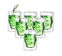 6 verres à double paroi ''Tête de Mort'' - 40 cl Cucina Dimodena
