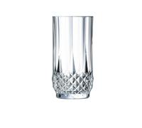 Cristal d'Arques Paris - Collection Longchamp - 6 Verres Hauts 28cl en Kwarx - Brillance, Transparence et Haute Résistance - Moulures Iconiques - Fabriqués en France