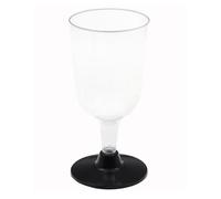 6 verres à pied réutilisables noirs 20 7 cl
