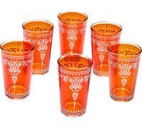 6 verres à thé méditerranéens Andalous Orange - Lot de 6 verres à thé