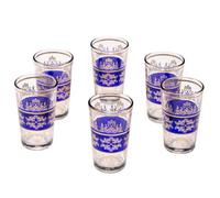 6 verres à thé Orient « Marrakech Bleu » - lot de 6