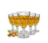 Sendez Lot de 6 verres à vin avec découpe 300 ml