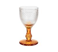 6 Verres En Verre Diamanté Base Orange Eau 29 H&H