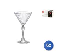 6 Verres En Verre Transparent America '20 Pour Martini Small Cl15,5