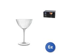 6 Verres En Verre Transparent Speakeasies Pour Martini, 22Cl