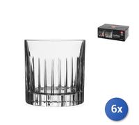 Set 6 Pcs. Lunettes Grand Verre De Table Boisson Timeless Dof Relief 310 ML