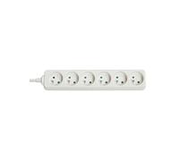 Lindy Multiprise 73125 6 prises françaises, coupe-circuit 230 V 3680 W, blanc