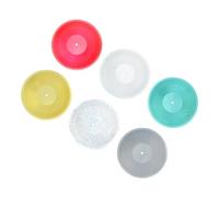 6 x 1:6 échelle Dollhouse Records Model Doll Accessoires Décoration pour Maison, Transparent, 5 cm