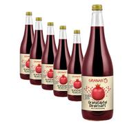 6 x 1 litre de jus de grenade (jus de la mère) - 100% la pression de base pur - Naturtrüb - jus de grenade de granar