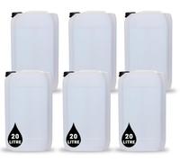 6 x 20 L JERRICAN - Bidon empilable homologué ONU + bouchon inviolable de 61 mm | Parfait pour le stockage de liquides comme l’eau