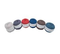 6 X 200g Pelotes De Fil à Tricoter, Fil pour Pistolet à Touffeter, Fil à Tricoter De Tapis De Bricolage Professionnel, Fil à 8 Brins, 5mm D’épaisseur, Fil Mélangé, I, 200g/roll