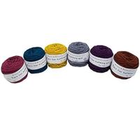 6 X 200g Pelotes De Fil à Tricoter, Fil pour Pistolet à Touffeter, Fil à Tricoter De Tapis De Bricolage Professionnel, Fil à 8 Brins, 5mm D’épaisseur, 200m par Pelot, H, 458g/roll