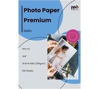 6 X 4 Inches (Approx. 10 X 15 Cm) X 100 Super Premium Satin Photo Papers 280 G Inkjet, Quick Dry, Microporous, Water Resistant -67-100