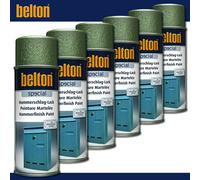 6 x 400 ML Peinture Belton Spécial Hammerschlag-Lack Vert Imperméable