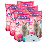 6 x 5 litres Lyra Pet® Lyra Power® Silica Silicate Litière pour chats + 2 souris