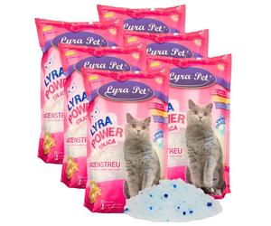 6 x 5 litres Lyra Pet® Lyra Power® Silica Silicate Litière pour chats