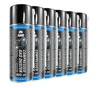 6 x AABCOOLING Bombe Air Sec 400ml - Bouteille Air Comprimé pour Nettoyage des Ordinateurs, Dépoussiérant en Spray Aérosol sans Odeur pour Matériel Informatique