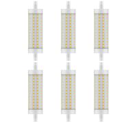 6 X Bellalux LED Ampoule Bâton 118mm 12,5W= 100W R7s Clair 1521lm Blanc Chaud