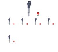 6 x Bobine d'allumage NGK pour AUDI, PORSCHE, SKODA, VW A3 8P, A3 8P/8PA/8P7