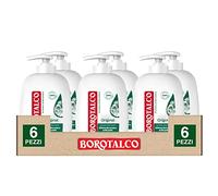 6 x Borotalco Savon Liquide Hydratant avec Parfum de Borotalco Effet Cuir souple - 6 flacons de 250 ml chacun