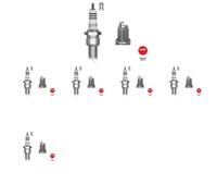 6 x Bougie d'allumage NGK pour ALFA ROMEO, ASTON MARTIN, AUDI, AUSTIN