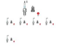 6 x Bougie d'allumage NGK pour ALFA ROMEO, AUDI, HYUNDAI, INFICadre de phareI,