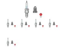 6 x Bougie d'allumage NGK pour AUDI, FIAT, LANCIA, SEAT, SKODA, VW 100 C2