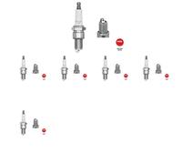6 x Bougie d'allumage NGK pour CHEVROLET, DAEWOO, DAIHATSU, HONDA, KIA