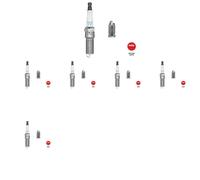 6 x Bougie d'allumage NGK pour FORD FOCUS III, FOCUS IV, KUGA III