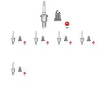 6 x Bougie d'allumage NGK pour HYUNDAI H-1, SANTAMO