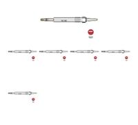 6 x Bougie de préchauffage NGK pour MERCEDES-BENZ KLASA C T-Model (S202), KLASA